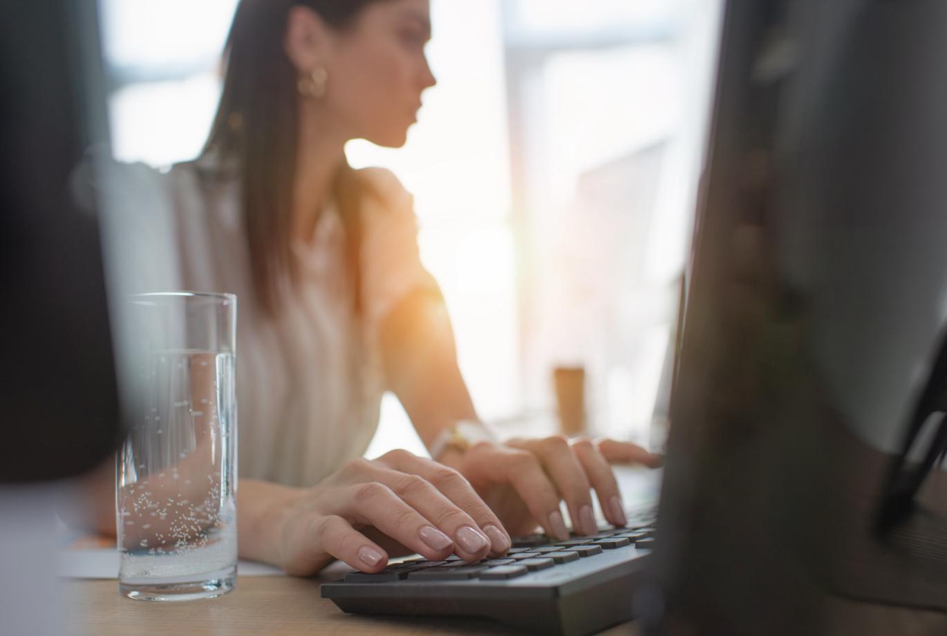 Woman Typing