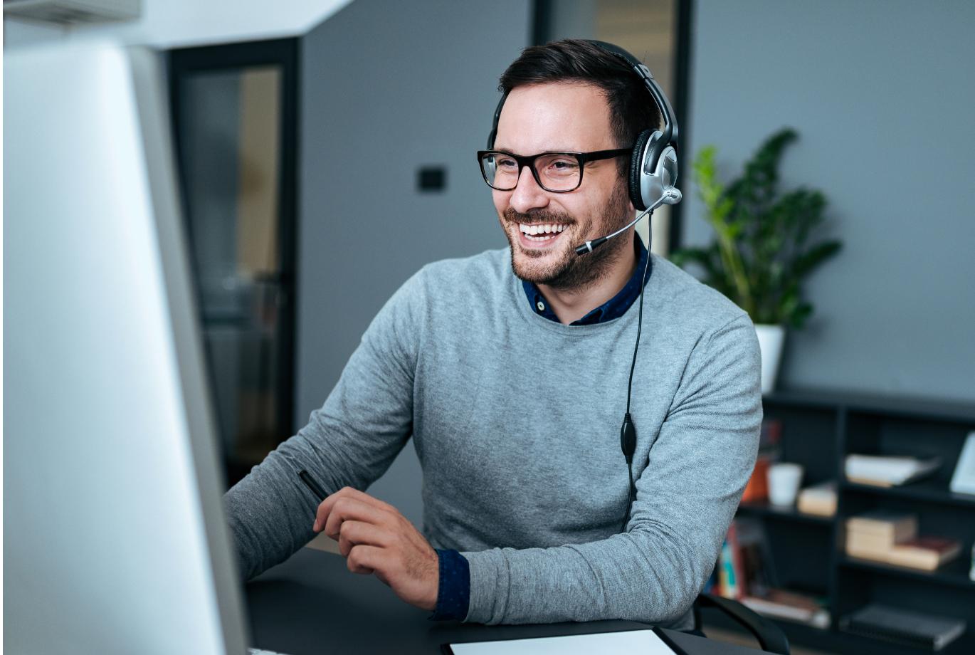 Man on Computer