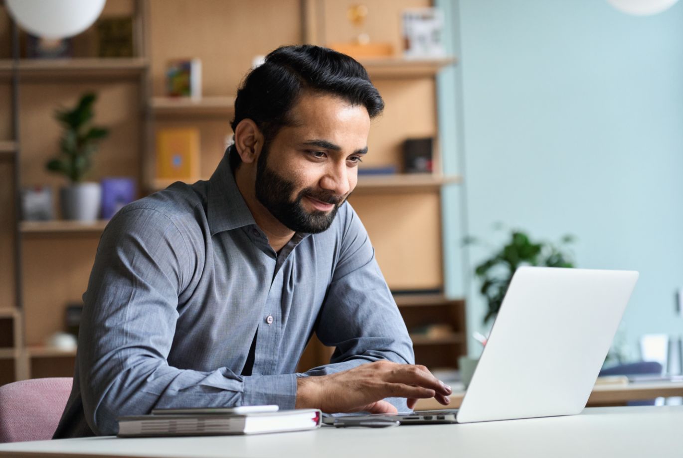 Guy on Computer